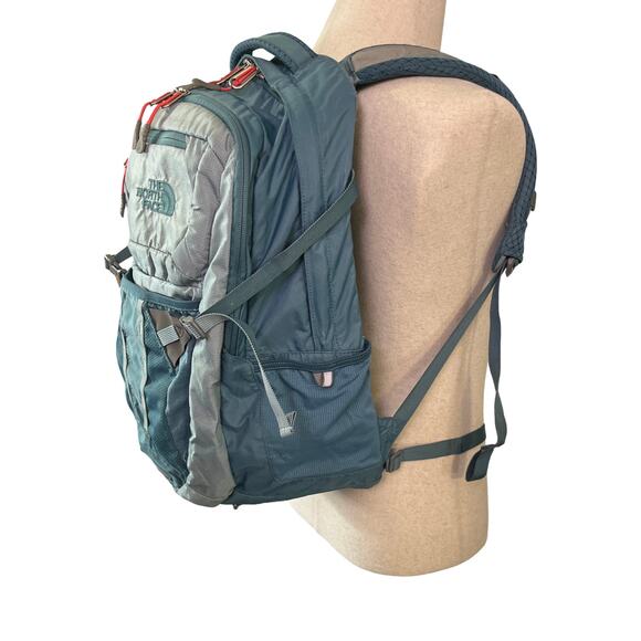 The North Face Recon Backpack Gray Blue Laptop Hiking School Bag - Picture 3 of 11